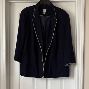 JCPenney Navy Blazer with White Piping